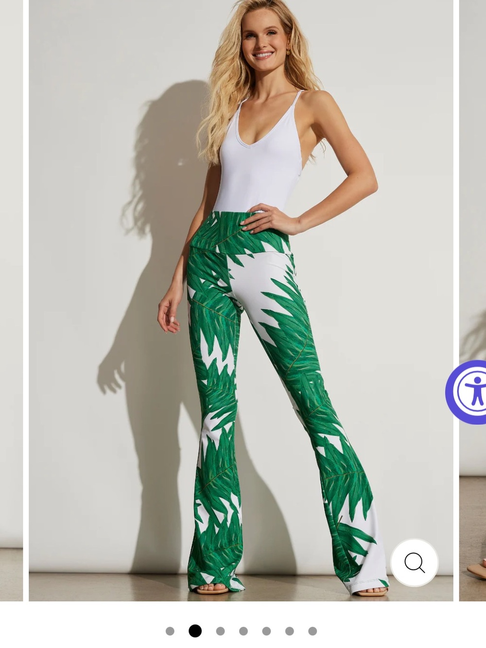 ELAINE STRETCH KNIT PANT IN QUEEN
PALM SIZE SMALL NWT